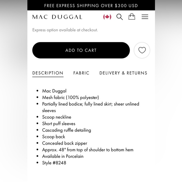 SOLD* Mac Duggal -Gorgeous Worn Once! - Picture 5 of 15